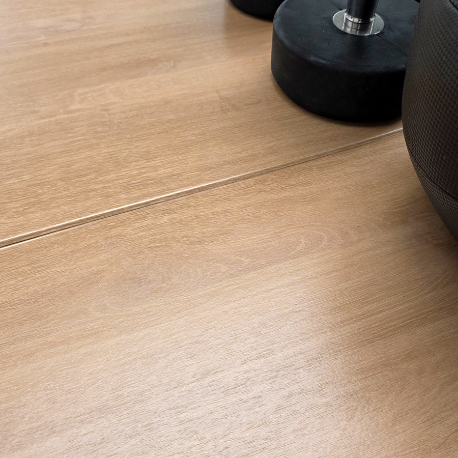 Rubber Tile with Vinyl Finish Alpha Burly Vinyl